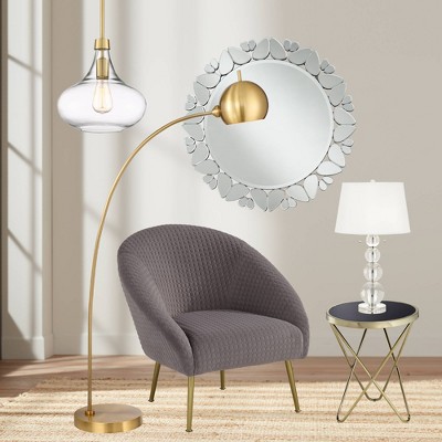 Antique Brass Elegance Mini Pendant Light with Clear Glass Shade