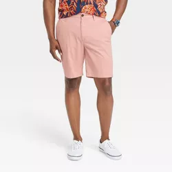 Men's 9" Slim Fit Chino Shorts - Goodfellow & Co™ Coral Pink 42