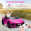 12V Kids Ride-On Sports Car – Licensed Corvette Electric Car Toy with Remote Control, Visual Dashboard, LED Lights & Music - 3 of 4