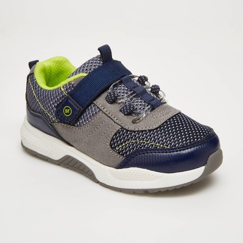 Stride Rite Surprize Toddler Size 4 Boys Memory Foam Sneakers Navy New! 