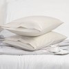 PiccoCasa Combed Cotton Embroidered Solid Pillowcases 2 Pcs - 3 of 4