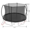Jump Into Fun 12FT Trampoline Outdoor With Safety Net, Ladder, Double door design,Double sided color mat,Curved fence pole  For Kids And Adults - 2 of 4