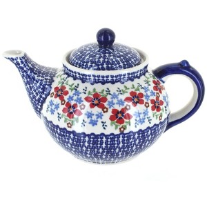 Blue Rose Polish Pottery C017 Manufaktura Teapot - 1 of 2