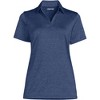 Lands' End Women's Rapid Dry Short Sleeve Space Dye Sport Neck Polo Shirt - 3 of 4