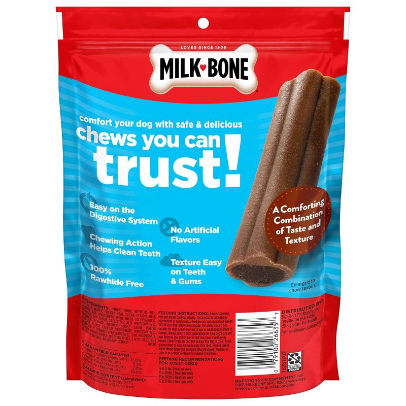 Milk-Bone Comfort Chews Beef Flavor Dog Treat - Small/Medium - 7.4oz/3ct, 3 of 7
