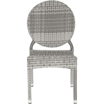 Valdez Gray PE Wicker and Aluminum Armless Side Chair Set