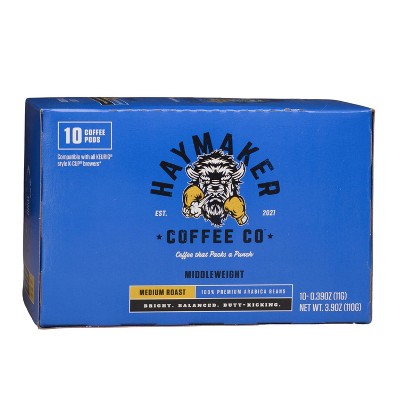 Haymaker Coffee Medium Roast Coffee Pods - 10ct : Target