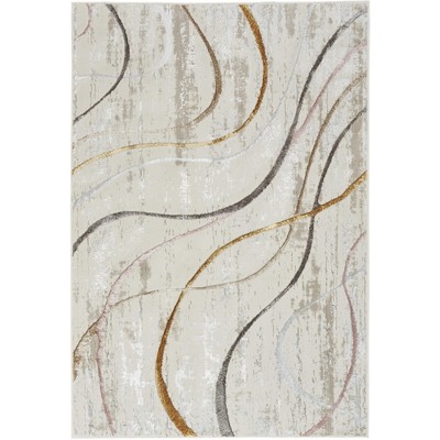 Nourison Glam Modern Curve Indoor Rug : Target