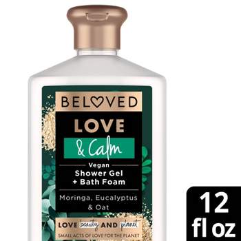 Beloved Love & Calm Moringa, Eucalyptus & Oat Vegan Shower Gel & Bath Foam - 12 fl oz