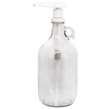 Cornucopia Brands Half Gallon Glass Pump Dispenser Bottle, 64oz Jug w/ Pump for Sauces, Syrups, Soaps and More