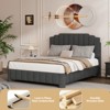 Boucle Bed Frame with Adjustable Headboard, Upholstered Platform Bed Frame, Solid Wood Slats, No Box Spring Needed - 3 of 4