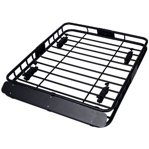 Car Roof Rack Cargo Carrier Basket, 42" x 36", Heavy Duty Steel Weather Resistant Top Mount, Luggage Camping Gear Storage Cargo Rack - 1 of 4
