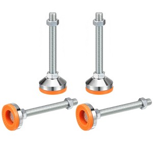 Unique Bargains Carbon Steel Non-Skid Adjustable Furniture Table Feet Leveling Feet 4 Pcs - 1 of 4