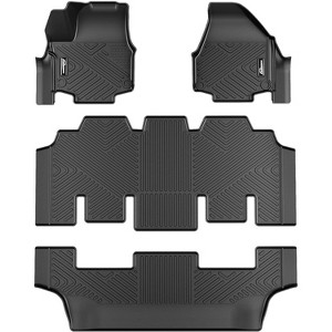 Chry sler Paci fica Floor Mats 2017-2025 - TPE Anti-Skid Liners (7/8 Passenger, Non-Hybrid, Black) - 1 of 4