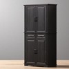 Kitchen Pantry Cabinet with 3 Pull-Out Shelves, 2 Drawers & 6 Door Racks, Tall Freestanding Storage Cupboard with Adjustable Shelves for Kitchen - 3 of 4