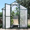 Sturdy Greenhouse, 6.25'x8' Shatterproof Polycarbonate with Large 24"x23" Roof Vent, Easy Setup - 3 of 4
