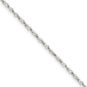 Black Bow Jewelry 1.8mm, Sterling Silver D/C Twisted Solid Serpentine Necklace - 1 of 4