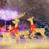 GlasFlength Decorative Objects Elk Deer Sled Decoration Christmas Deer Outdoor Yard Decoration Courtyard Elk Decoration, Gold, 47.24"*23.62"*7.87" - 4 of 4