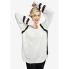 ellos Plus Size Side Stripe Mockneck Sweater - 3 of 4