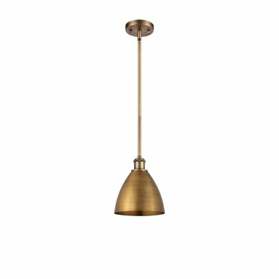 Metal Bristol - 1 Light Pendant In Industrial Style-9.25 Inches Tall and 7.5 Inches Wide