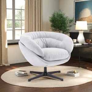 Vatros 360° Swivel Accent Chair with Removable Cushion - 1 of 4