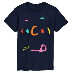 Men's - Peanuts - Charlie Face Color Short Sleeve Graphic T-Shirt - 1 of 4
