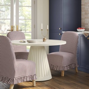 Replacement Ruffled Slipcover Only for Rounded Back Dining Chair - Threshold™ - 1 of 4