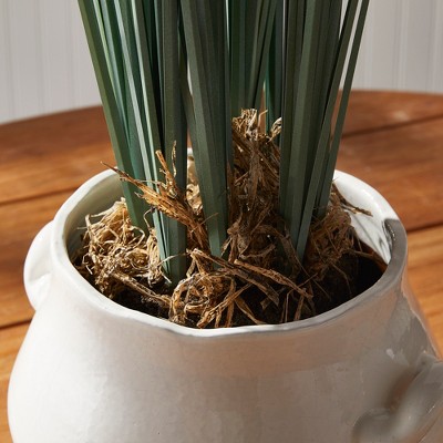 Rustic Multicolor Faux Pampas Grass Potted Plant