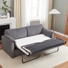 Corduroy Fabric Sleeper Pull-Out Futon Couch Bed with High-Density Sponge Cushion, Steel Frame and Easy Assembly - 3 of 4