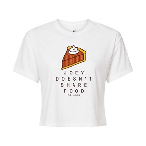 Women's - Friends - Joey Doesn't Share Food Cropped Graphic T-Shirt - 1 of 4