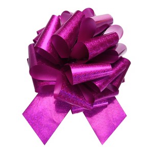 Unique Bargains Bright Giant Large Pull Bow Metallic Gift Wrapping Bows Ribbons - 1 of 4