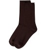 Memoi Women's Essential Roll Cuff Bamboo Blend Crew Socks - 3 of 4