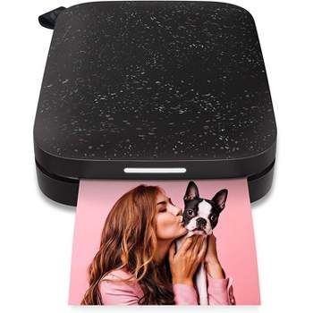 HP Sprocket Portable 2x3" Instant Photo Printer (Black Noir) Print Pictures on Zink Sticky-Backed Paper from your iOS & Android Device.