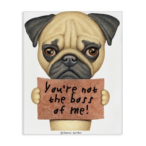 Stupell Industries Not the Boss of Me Dog Phrase Canvas Art, 16" x 20" - 1 of 4