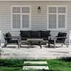 WestinTrends Avalon Outdoor 6-Piece Modular Sectional Patio Furniture Sofa Set, Gray/Black - 2 of 4