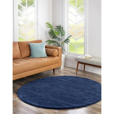 Unique Loom 6' 0 X 6' 0 Solo Calabasas Navy Blue Area Rug : Target