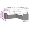 vidaXL Garden Sofa Set Black Poly Rattan Large Modular Garden Sofa Set - 3 of 3