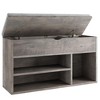 Shoe Bench with Cushion,Adjustable Shelf Entryway Bench,Hidden Storage Shoe Bench Wooden Shoe Rack,for Entryway, Hallway - 3 of 4