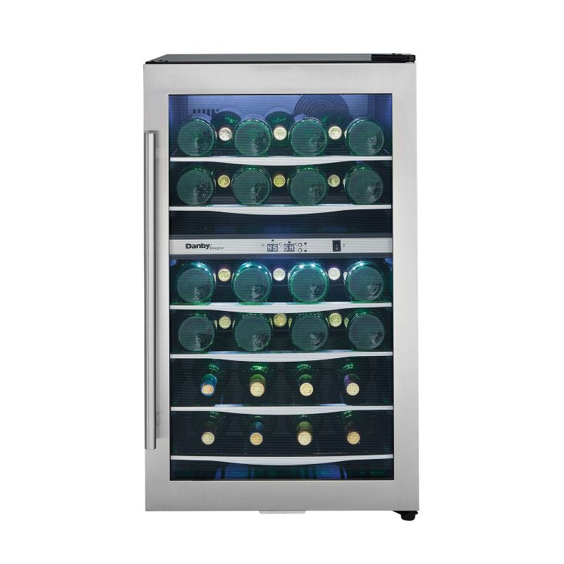 Danby DWC040A3BSSDD 38 Bottle Free-Standing Wine Cooler in Stainless Steel, 1 of 11