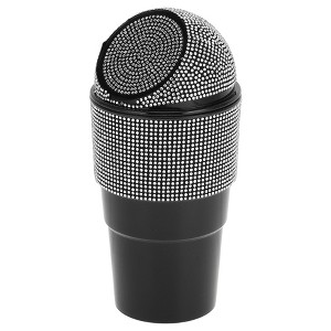 Unique Bargains Car Trash Can Portable Front Seats Trash Bin White 1 Pc 3.9" Length 2.8" Width 7.9" Height Plastic - 1 of 4