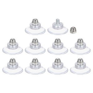 Unique Bargains PVC Durable Hooks and Hangers Suction Pads with Screw 10 Pcs - 1 of 4