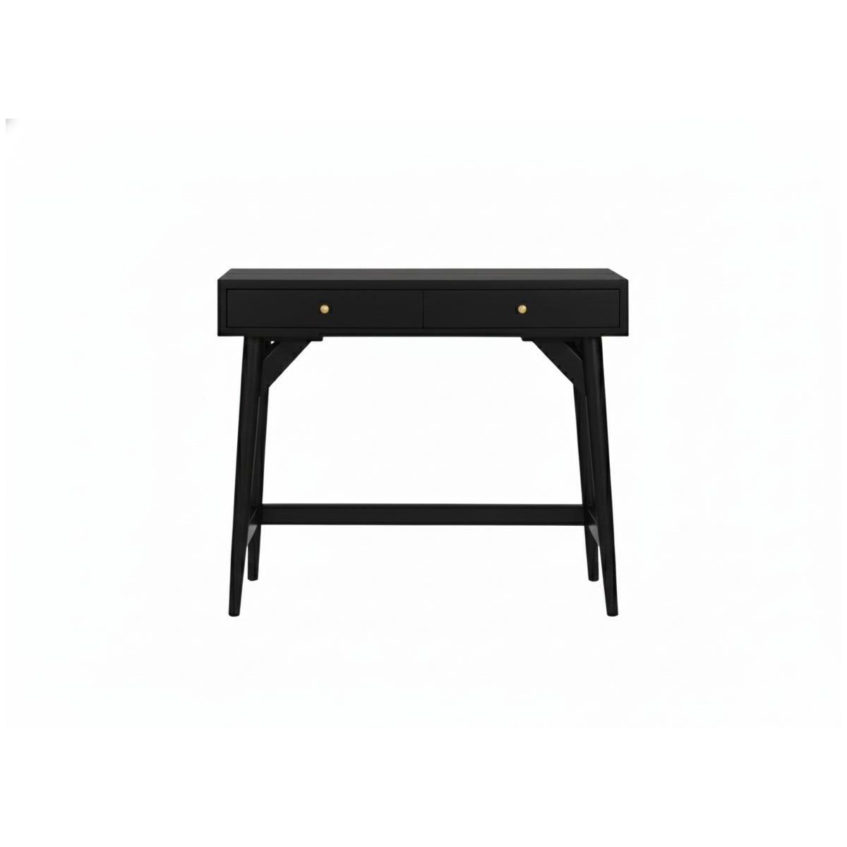 Flynn Mid-Century Mini Desk in Black | Alpine Furniture - thumbnail 3