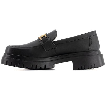 Женские туфли Andrea Penny Loafers with Golden Ornament 58645 Black — фото 3