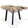 vidaXL Coffee Table Natural Teak Genuine Teak 31.5 x 27.6 x 15.0 in - 4 of 4