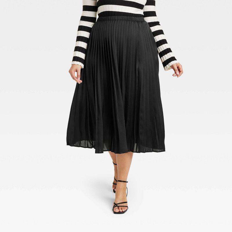Women's Pleated A-Line Midi Skirt - A New Day™, 1 of 7