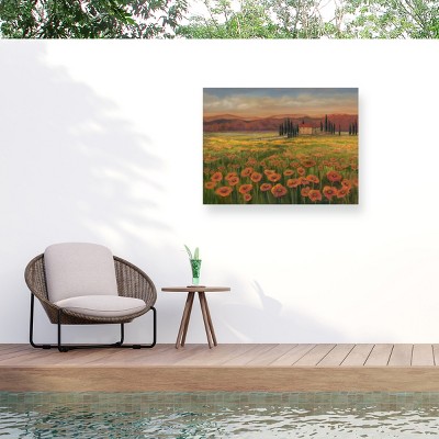 "Poppy Path To Home I" Outdoor Canvas
