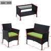 Sapphtopaz Patio Furniture Set Wicker Patio Chairs Sofa Set with Cushion and Coffee Table with Glass Table Top Outdoor Chairs for Garden - 2 of 4