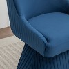 SEYNAR Modern Velvet 360 Degree Swivel Armless Dining chair Set of 6 - 4 of 4