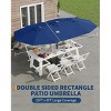 13FT Patio Umbrella, Rectangle Outdoor Umbrella, Double-Sided Market Table Umbrella With Crank Handle, Perfect for Pool, Garden, Deck, Backyard - 4 of 4
