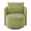 TOAOTBNBO Curved Recliner Accent Chair with 360° Swivel Base, Barrel Armchair with Soft Armrests Upholstered Mid-Century Sofa Chair - 2 of 4